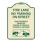 Signmission No Parking on Street Unauthorized Vehicles Towed at Vehicle Owners Expense, A-DES-TG-1824-23690 A-DES-TG-1824-23690 - alternate 1